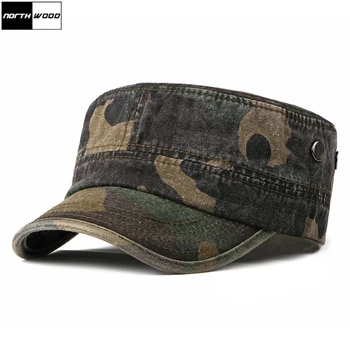 NORTHWOOD Marka Kamuflaj Kap erkek Askeri Şapka Düz Üst kamuflajlı beyzbol şapkası Kadın Açık Ayarlanabilir asker şapkası Boyutu 55-60 cm 9