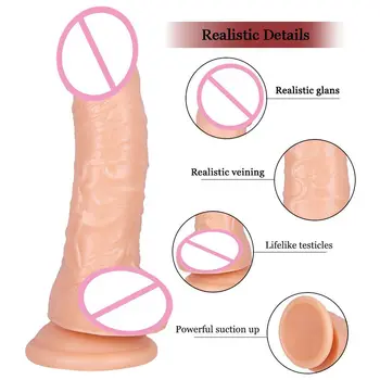Gerçekçi Yapay Penis Horoz Anal mastürbasyon için seks oyuncakları Kristal Jöle Yapay Penis Vantuz Penis Sokmak Yapay Penis Phalos Kadınlar için Eşcinsel