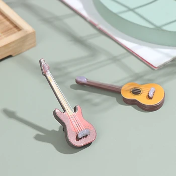 Mini Mobilya Modeli Klasik Gitar Popüler Elektro Gitar Çekim Enstrüman 1