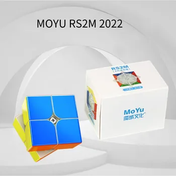 [Funcube] Moyu RS2M V2 Evrim 2022 Manyetik 2x2x2 Sihirli Küp M 2x2 Magico Cubo profesyonel eğitici oyuncak mıknatıs küp 16