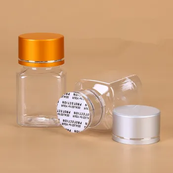 20/50 adet Plastik pet şişe Şeffaf Boş Şişe 30ml 60ml Kapsül Ambalaj Kabı Kare Doldurulabilir Şişeler