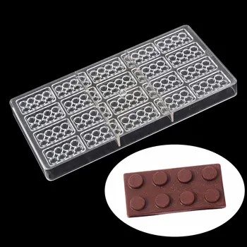 Blok şekli Çikolata kek kalıbı dekorasyon, Şekerleme araçları Polikarbonat Çikolata Kalıp, Yeni Tasarım Pişirme şeker Kalıpları 18