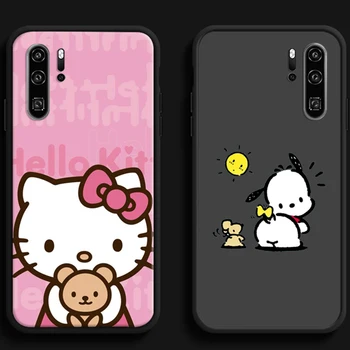 2022 Hello Kitty Telefon Kılıfları İçin Huawei Onur Y6 Y7 2019 Y9 2018 Y9 Başbakan 2019 Y9 2019 Y9A Coque Funda Yumuşak TPU Carcasa