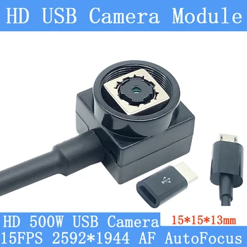 HD 1080 P Android Tipi-C Arayüzü UVC OTG AF Otofokus 500 W USB Kamera Modülü 2592*1944 15FPS Yüksek Hızlı 5MP Mini CCTV Webcam 10