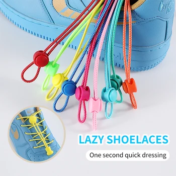 Yeni Elastik Ayakkabı Bağı Serbestçe Ayarlanabilir Uzunluk Hiçbir kravat Ayakkabı Bağcıkları Çocuklar Yetişkin Tembel Kilitleme bağcıkları Ayakkabı 8