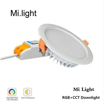 Mi ışık RGB CCT kısılabilir 2.4 G LED Downlight Yuvarlak Panel tavan Lambası alu mi num 6W 12W 15W 110V 220V RGBW led gömme aydınlatma 7