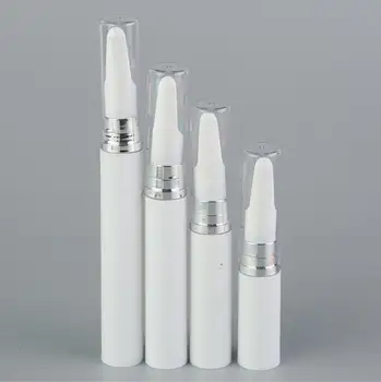 15 ML beyaz havasız şişe gümüş pompa losyon emülsiyon serum örnek göz özü hyaluronik toner sis püskürtücü cilt ambalaj 18