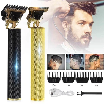 USB Şarj Edilebilir Elektrikli Tıraş Makinesi Sakal Berber Yetişkin Saç Kesme Makinesi T9 Elektrikli Saç Kesme Saç Düzeltici Erkekler İçin 2022 12