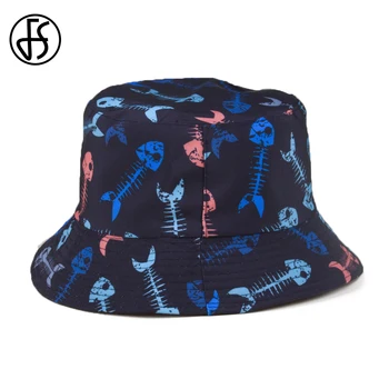 FS 2021 Yaz Kelebek Kılçık Baskı Kova Şapka Kişilik Sokak güneş şapkaları Kadınlar Erkekler İçin Siyah Beyaz Seyahat Hip Hop Kapaklar 9