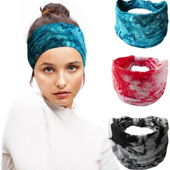 2021 Batik BOHO Geniş Pamuk Streç Kadın Kafa Bandı Fascinator saç aksesuarları Türban Şapkalar Bandaj Saç Bantları Bandana 19