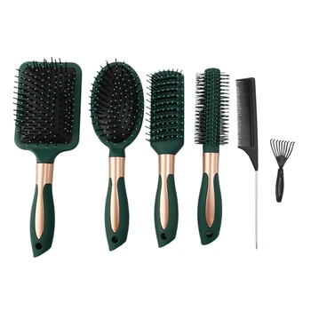 6 Adet Dolaşık Açıcı Fırça ıslak ve kurutma Makinesi saç fırçaları Kadınlar için Curling Tarak Tüm saç Tipleri için 18