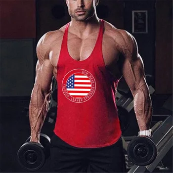 Muscleguys Spor Salonları Tankı Üstleri Erkekler Vücut Geliştirme YELEK MÜCADELE Stringer Tank Top Erkekler için Y geri Pamuk Spor Kolsuz Gömlek 15