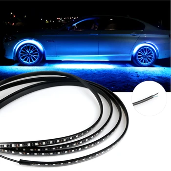 Araba Underglow Neon Accent şerit aydınlatma kiti Kablosuz APP kontrolü LED 90 * 120 şasi ışık ses kontrolü ışık atmosfer lambası 17