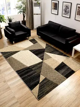 Basit modern oturma odası kahve sehpası yatak odası halısı İskandinav geometrik tam dükkanı ev başucu battaniye sehpa pad thic 1