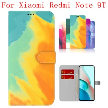 Sunjolly Kılıf Xiaomi Redmi için Not 9T Cüzdan Standı Flip PU telefon kılıfı Kapak coque çapa Xiaomi Redmi Not 9T Kılıf Kapak 18