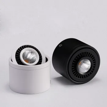 COB LED gömme Downlight kısılabilir 5W 7W 9W 15W yüzeye monte LED Tavan Lambaları Spot ışık 360 derece Rotasyon AC110V 220V
