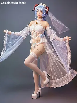 Sıcak Oyun Genshin Darbe Ganyu Cosplay Kostüm Anime Kadınlar düğün elbisesi Aktivite Parti Rol Oynamak için 2022 Boyutları S-XL Yeni 6