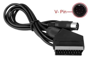 Yedek 1.8 M V-pin Scart kablosu Sega Megadrive 1 Genesis 1 Ana Sistem 1 RGB AV Scart Kablosu Kabloları 10