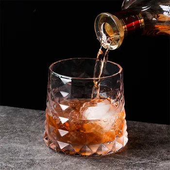 Marka şarap bardağı kurşunsuz ısıya Dayanıklı şeffaf Kristal Bira Viski Brendi Votka Kupası Çok Desen Drinkware Bar Hediyeler 12
