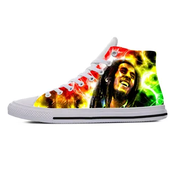 Sıcak Serin Yaz Moda Bob Marley Yüksek Sneakers Erkek Kadın Yüksek Kalite Moda rahat ayakkabılar Yüksek Yardım Klasik spor salonu ayakkabısı 8