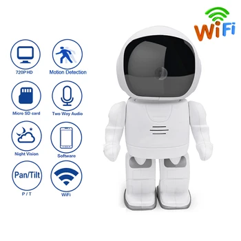 Robot WİFİ Kablosuz Güvenlik HD Kamera bebek izleme monitörü Gece Görüş IP kamera Hareket Algılama Alarmı 1