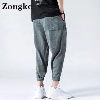 Zongke Ayak Bileği Uzunlukta harem pantolon Erkekler Moda Çin Boyutu 5XL Streetwear Erkekler Pantolon İş Tayt 2022 Bahar Yeni Gelenler