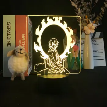 Akrilik 3D Anime Lamba Anime FireForce Gece Lambası Lamba heykelcik Aydınlatma Yatak Odası Karikatür çizgi Roman ışık ev dekor lambası Hediye 15