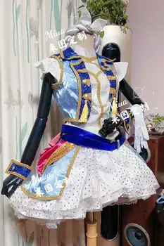 COS-HoHo [Özelleştirilmiş] Anime Lovelive Ayase Eli Korsan Sahne Sürüm Muhteşem Üniforma Cosplay Kostüm Cadılar Bayramı Partisi Kıyafet 12