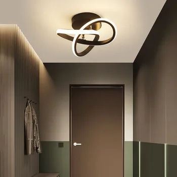 Altın beyaz siyah boyalı basit ve Modern iskandinav LED tavan ışık oturma odası yatak odası koridor balkon aydınlatma lambası ZM1015 5