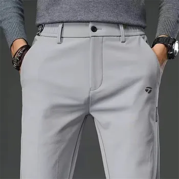 Golf Pantolon erkekler için Yüksek Kaliteli Kış Golf Kıyafeti sweatpants kargo pantolon Esneklik Uzun Rahat Golf Pantolon Kalınlaşmak erkek Pantolon 6