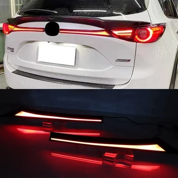 2 ADET LED Reflektör Mazda CX-5 CX5 2017-2020 Araba Kuyruk İşık Arka Tampon İşık Arka Sis Lambası Fren Lambası 4
