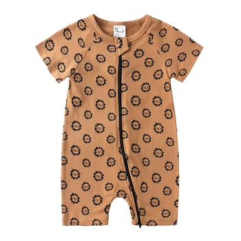 2020 Bebek Yaz Giyim Bebek Karikatür Giysileri Çocuk Erkek Kız Romper Tulum Pamuklu Kıyafetler 1