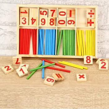 1 takım Montessori Ahşap Numarası Matematik Oyunu Çubukları Matematik Erken Öğrenme Sayma Eğitici Oyuncaklar Çocuk Çocuk Hediyeler 12