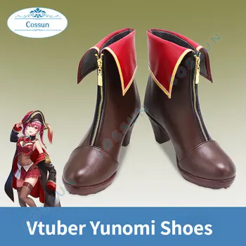 Vtuber Nijisanji Hololive Yunomi Cadılar Bayramı Cosplay Ayakkabı Bot Kadın Erkek PU Deri Anime Oyunu Ayakkabı