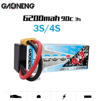 Gaoneng GNB 6200 MAH 90C Artı RC1: 8 Giden Kablo 1 P 3 S 4 S FPV Pil 11.1 V 14.8 V Sert Kabuk Off-road Araç Piller 17