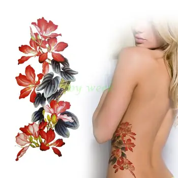 Su geçirmez Geçici Dövme Etiket Çin çiçek dövme seksi kadın vücut sanatı dövme çıkartma flaş dövme sahte dövmeler kız için 16