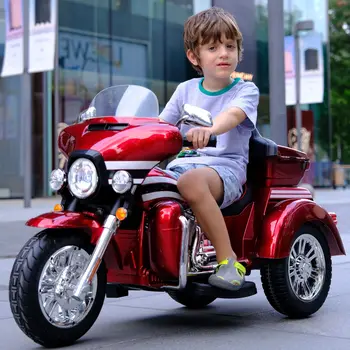Çocuk Elektrikli Motosiklet Üç Tekerlekli Bisiklet Oturabilir Bebek Oyuncak araba akülü araba 1-3-5-6-8 Yaşında Trikes binilen oyuncaklar 11