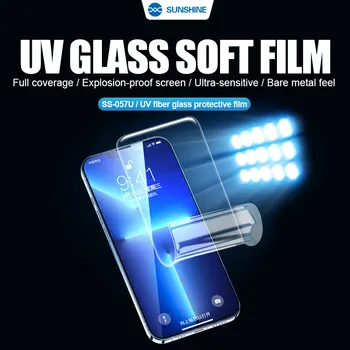 Güneş SS-057U UV Cam Makinesi Kullanmak Kesim İçin Cep Telefonu İzle Kamera İçin Yumuşak Film Koruyucu Ön Arka Film 