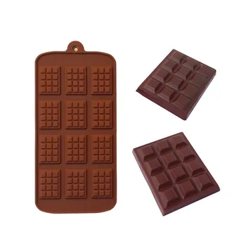 1 adet silikon kalıp 12 Çikolata Kalıp Fondan Pastane Şeker Çubuğu Kalıp Kek modu Dekorasyon Pişirme Aksesuarları