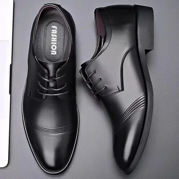 Klasik İş Erkek Elbise Ayakkabı Moda Zarif Resmi Düğün Ayakkabı Erkekler üzerinde Kayma Ofis Oxford Ayakkabı Erkekler için 2021 Yeni 3