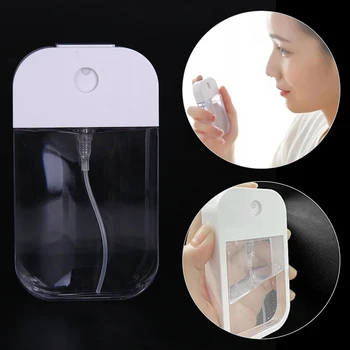 1 ADET 50ML beyaz plastik taşınabilir nemlendirici parfüm ince sis sprey şişe doldurulabilir şişe 19