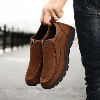 Nefes Dikiş erkek ayakkabısı Moda Slip-On Erkek Loafer'lar Düz Renk Düz Eğlence Ayakkabı gündelik spor ayakkabısı Sapatos Masculinos