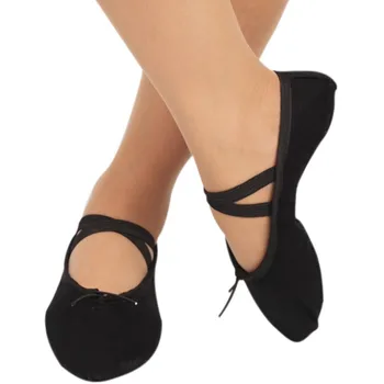 Yeni Kapalı Siyah Bez Kafa Kız Yumuşak Taban Dans Ayakkabıları 2018 kadın Bale Dans Ayakkabıları Boyutu 30-41 W3 11
