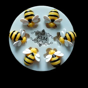 KLM küçük arı silikon kek dekorasyon kalıp çikolatalı kek dantel dekorasyon aracı şeker DIY pişirme kalıp