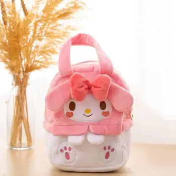 Karikatür Pochacco Küçük Schoolbag Peluş Nakış Sevimli Cinnamoroll Çantası Çeşitli Eşyalar Çanta Hello Kitty saklama çantası Melodi Hediye 7