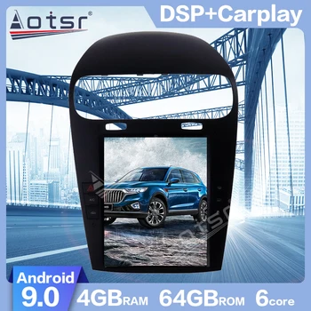 AOTSR Freemont Android Dodge Yolculuk Fiat 9.0 Tesla tarzı İçin Dikey HD ekran Araba GPS Navigasyon Carplay Hızlı boot 12
