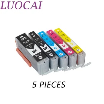 5 Adet LuoCai Uyumlu Mürekkep Kartuşları Canon PGI-470 CLI-471 470 471 pgı470 clı471 PIXMA MG5740 MG6840 MG7740 Yazıcılar 12