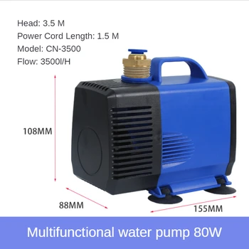 Oyma makinesi su pompası pompalama mili sirkülasyon soğutma dalgıç aksesuarları 3.5 m 220v 80W su soğutmalı mil