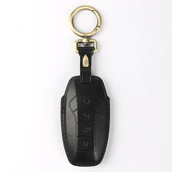 BYD Han Şarkı Pro Tang 2th Nesil Qin Pro Lüks Deri Araba Anahtarı Durum Kapak Koruma Anahtarlık Araba Aksesuarları Anahtar Çanta 19