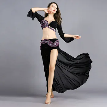 Oryantal Dans Peri Gösterisi Takım Elbise Kadın Sonbahar Kış 2 Adet Set Bayan Oryantal Seksi Dans Performansı Flamenko Sıcak Satış Takım Elbise H4511 2